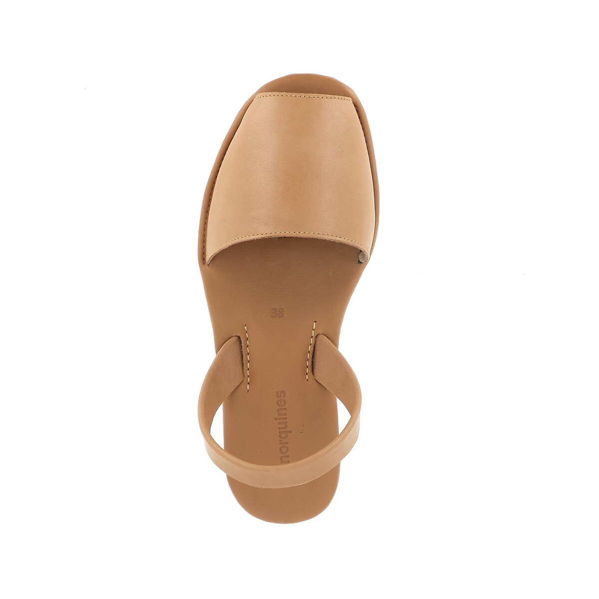 MENORQUINES<br>Sandalen em leer com plateauzool Avarca Platja Plateforme