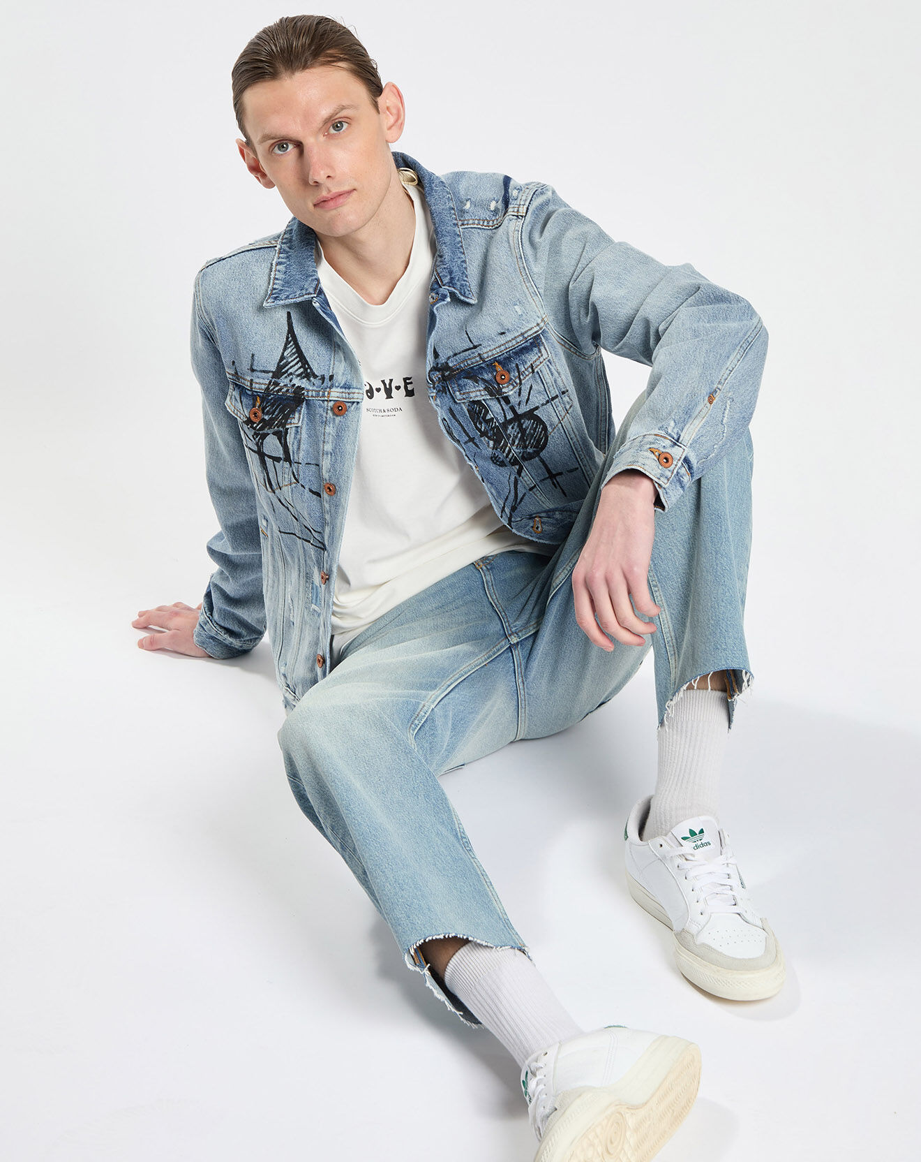 Scotch & Soda Veste en jean bleue