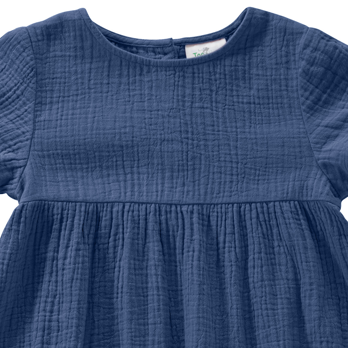 Topolino Pure Collection Mädchen Musselin-Kleid mit Teilungsnaht dunkelblau