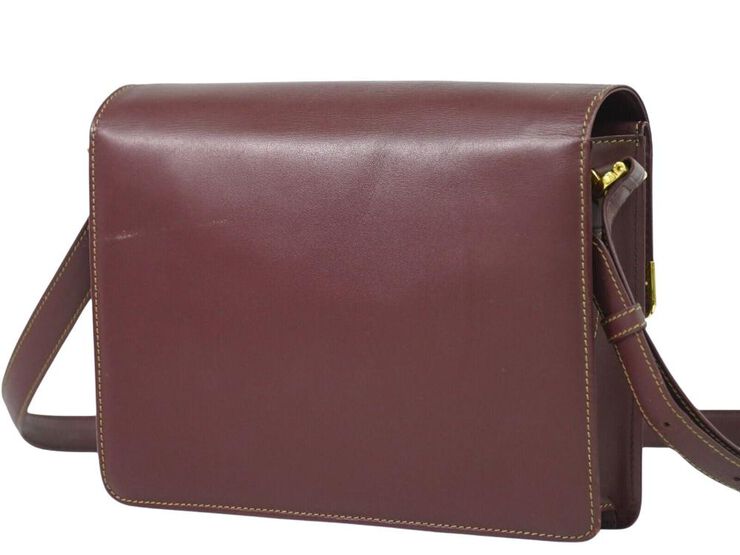 Cartier Vintage Cartier Shoulder Bag Burgundy