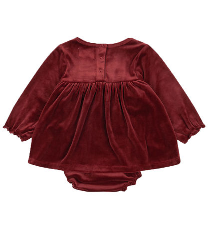 Konges Sløjd Kjolebody - Velour - Jingle - Rød Dahlia