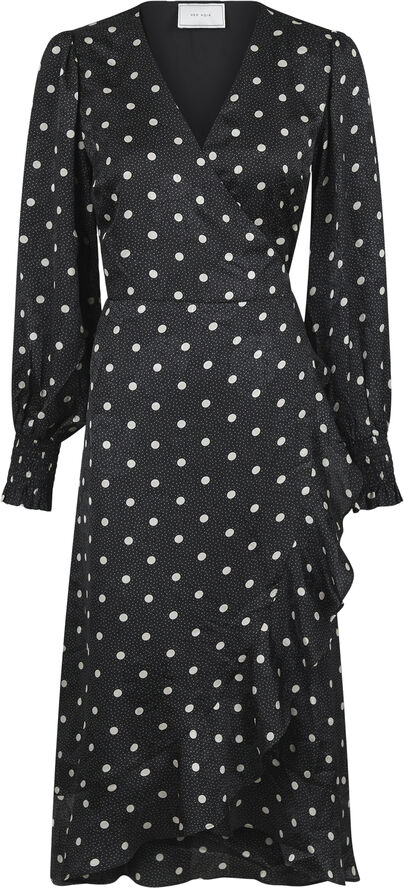Neo Noir Eva Retro Dot Dress Black