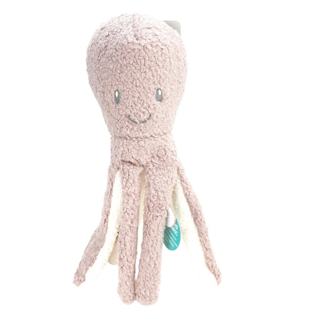 Jouet en tissu poulpe rose 33 cm tufflove pour chien