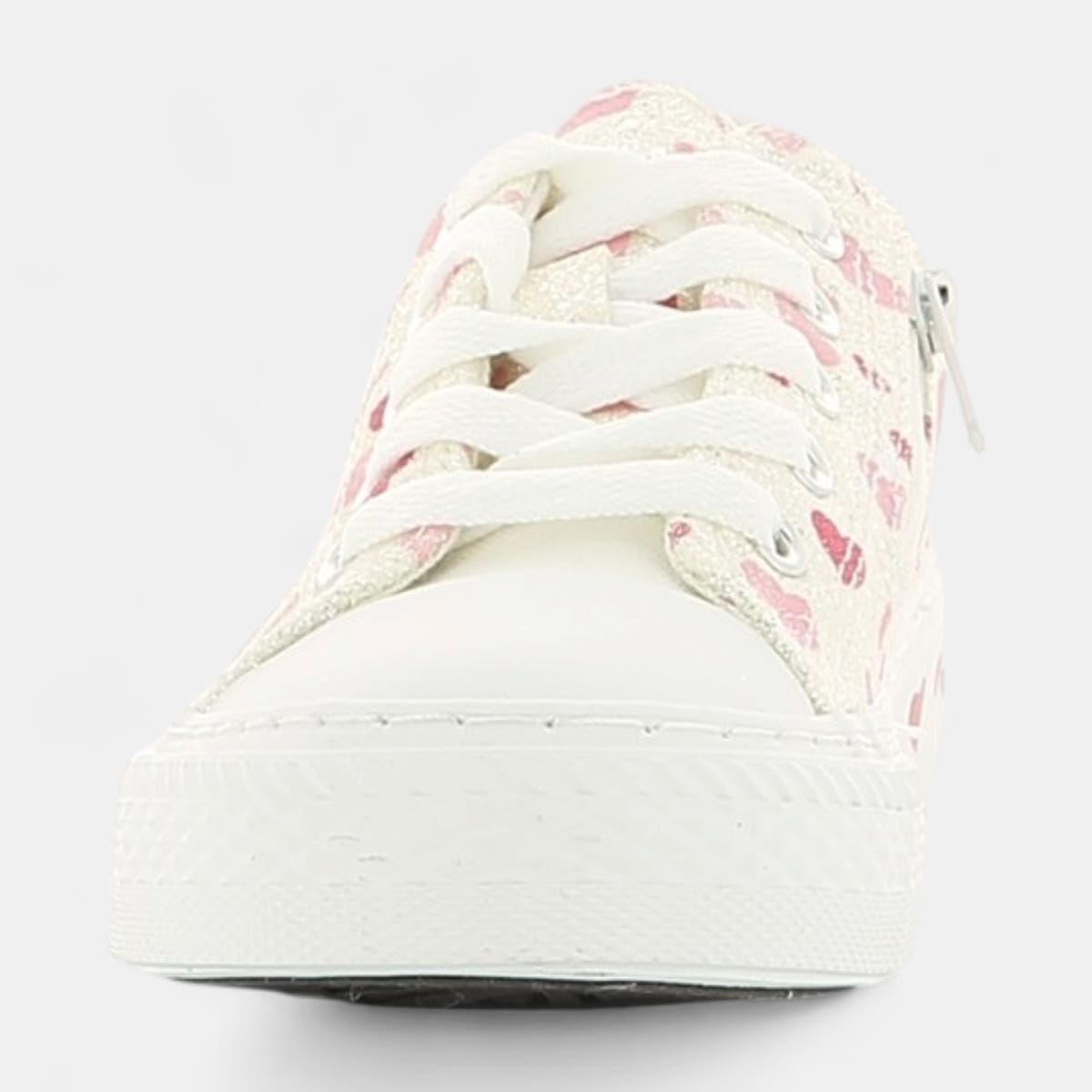 Baskets en toile Fille argent