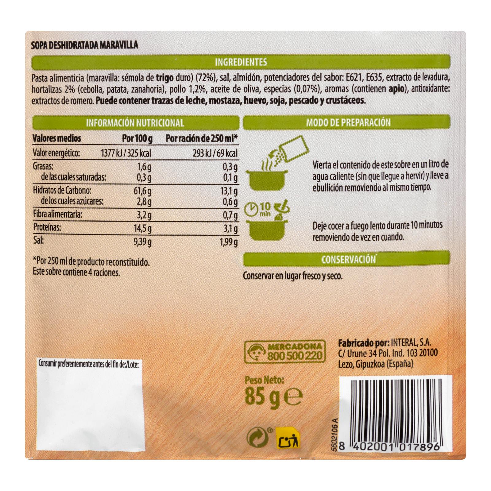 Soupe Wonder Hacendado