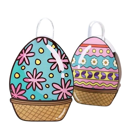 (12er Set) Oster Papier Tüten Geschenk Tasche Candy Gift Bag Osternest - Bunt