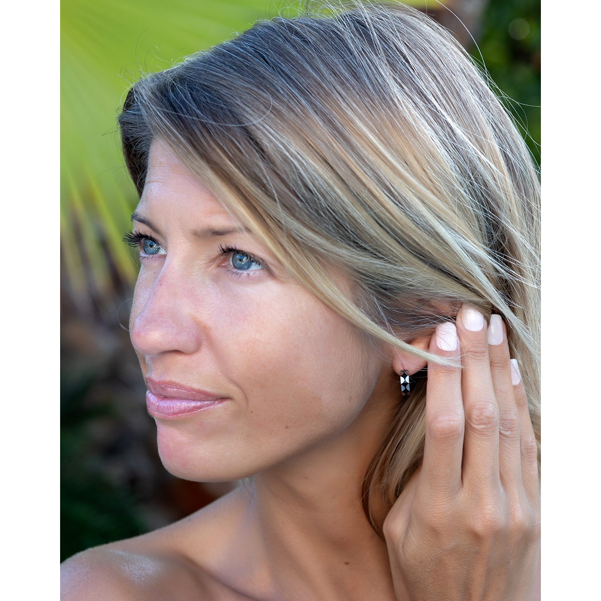 Créoles acier noir 13MM