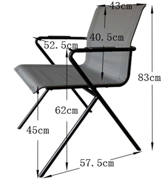 6-teiliges Stapelstuhl-Set - anthrazit-nero - 55x83 cm