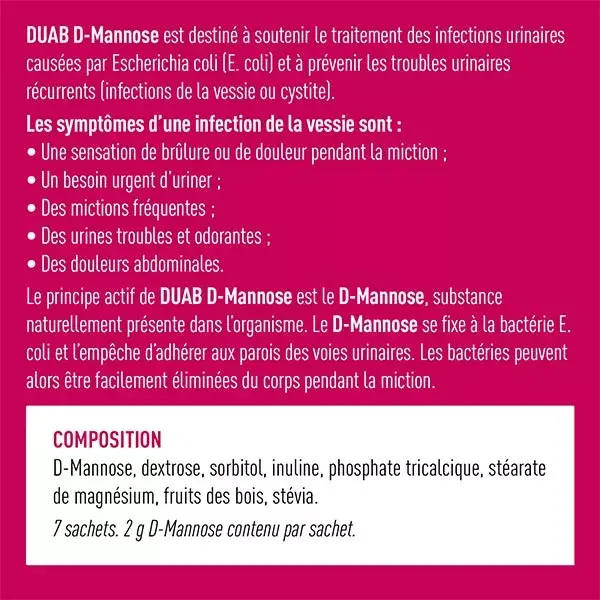 Granions Duab D-Manose Infecções do Trato Urinário Cistite 7 sachês