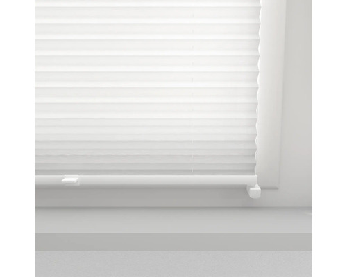 Soluna plisségordijn met zijspan, wit, 40x130 cm