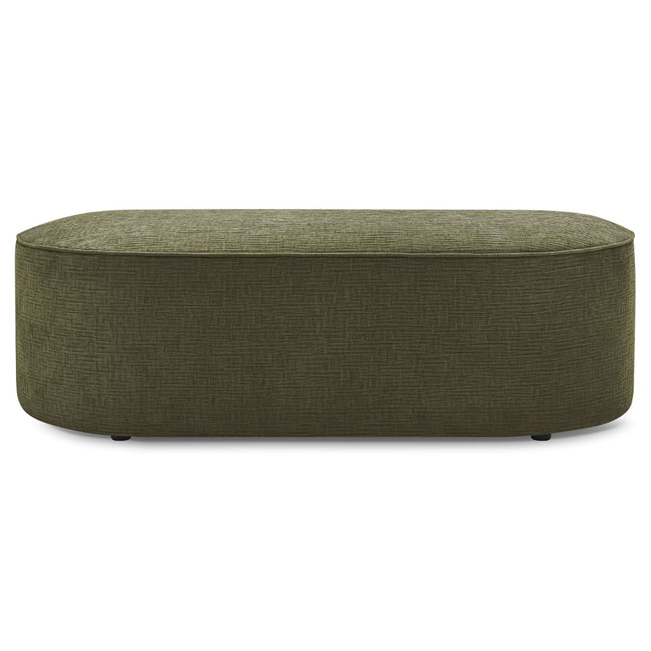 Bobochic Pouf pour canapé modulable Rousseau texturé vert - 140x70x45 cm