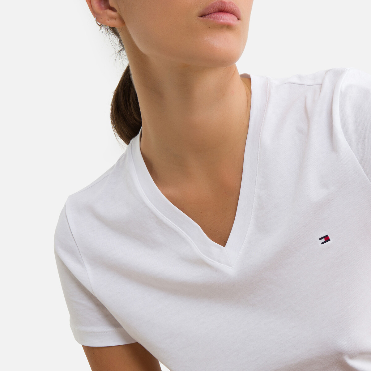 TOMMY HILFIGER<br>Camiseta de manga curta com decote em V
