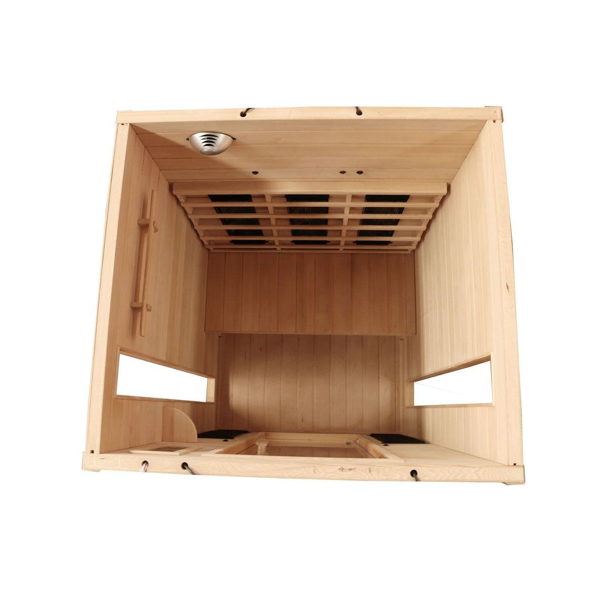 Dewello® Infraroodcabine Infraroodsauna HYDER 115cm x 105cm incl. 6 full spectrum emitters, radio, kleurenlicht, 2 personen, LED