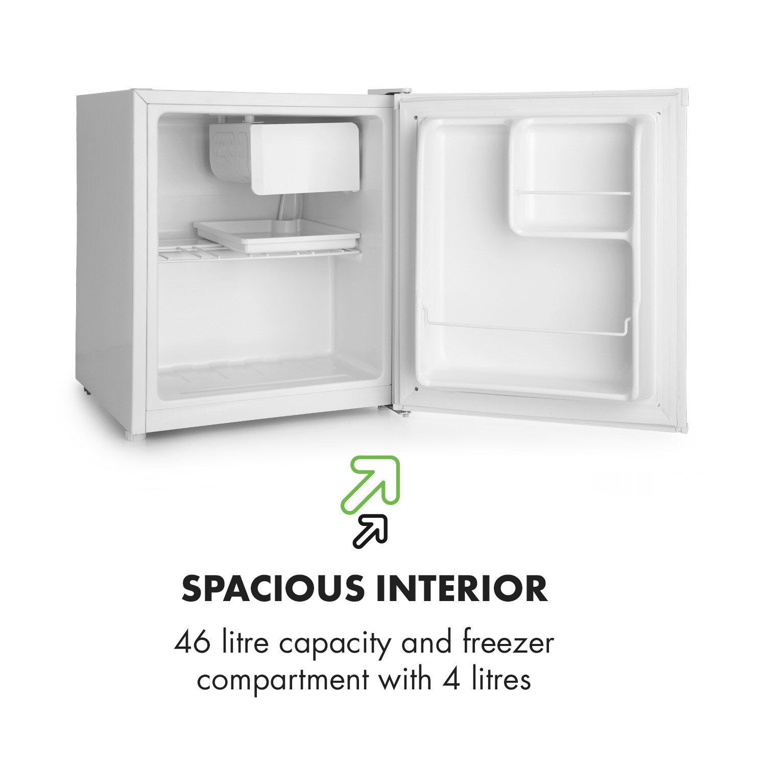 Snoopy Eco Mini-Kühlschrank mit Gefrierfach 41 Liter 39dB Weiß