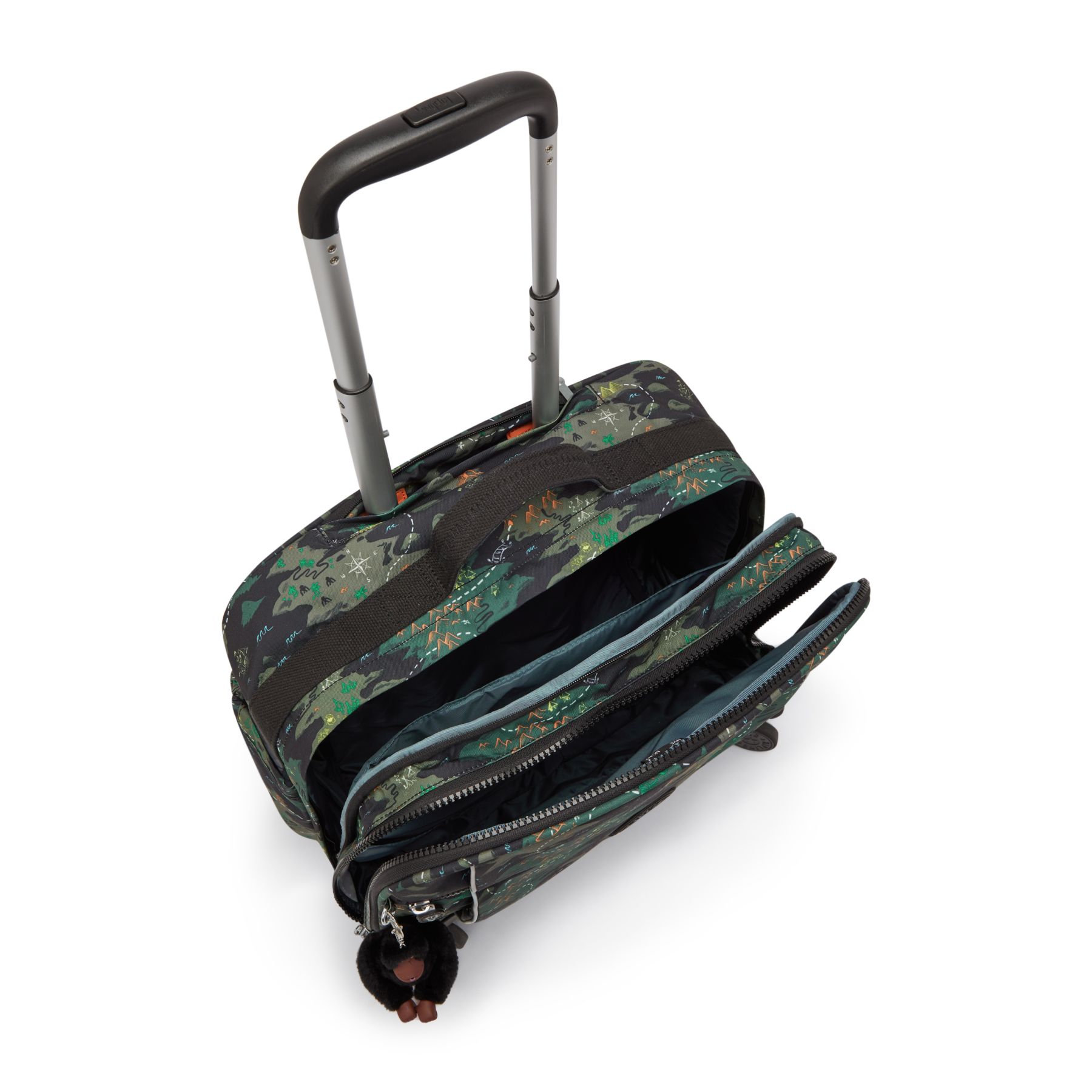 NEW STORIA Sac d'école à 4 roues pour enfants avec compartiment pour ordinateur - Camo Treasure