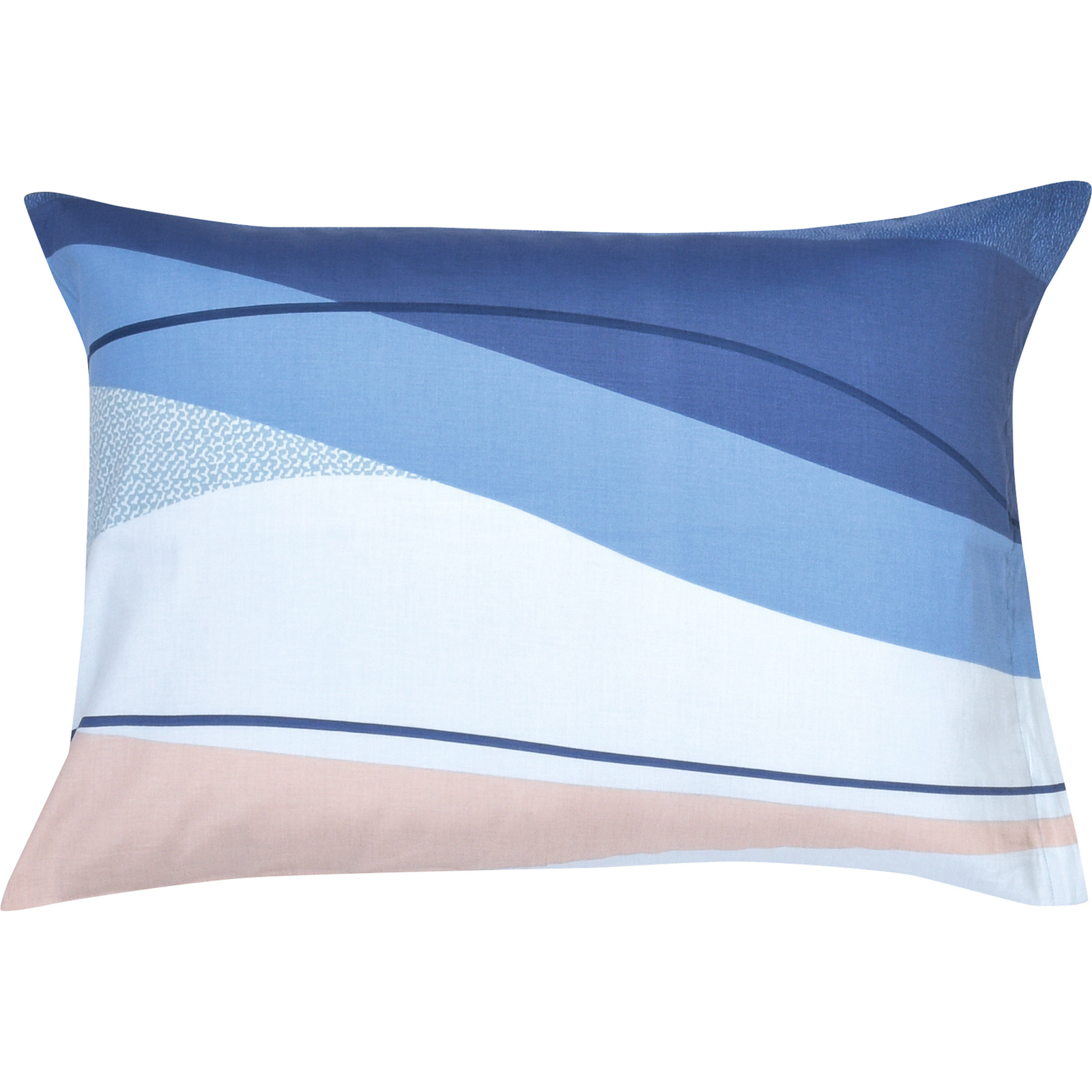 Bettwäsche blaue Wellen 200x210 2x65x65 Bettanzug Fra