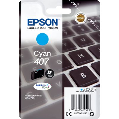 Epson 407 Clavier - cyan - cartouche d'encre originale