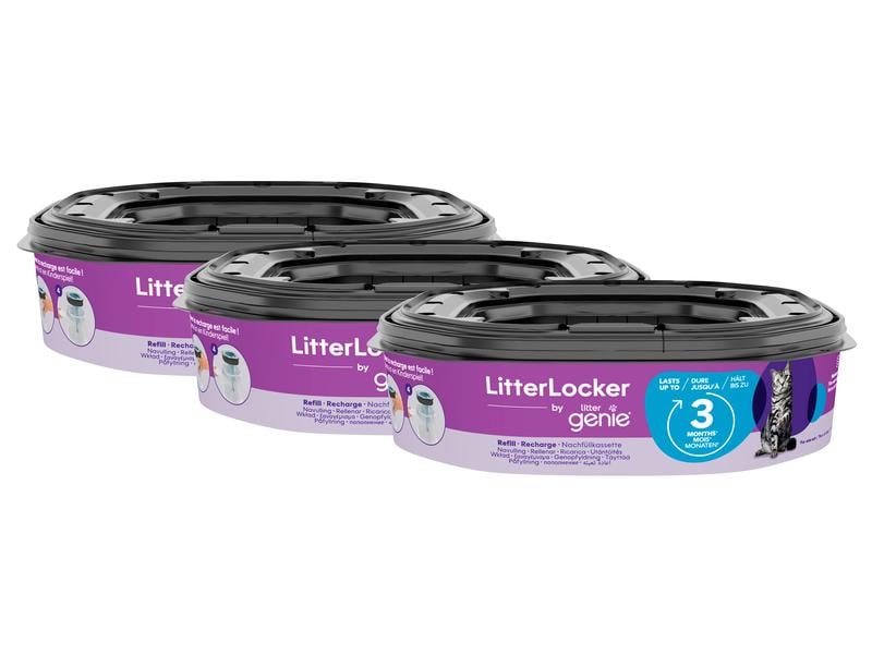 LitterLocker Nachfüllkassette XL zu LitterLocker Genie, 3er Katzenstreu-Entsorgung leicht gemacht