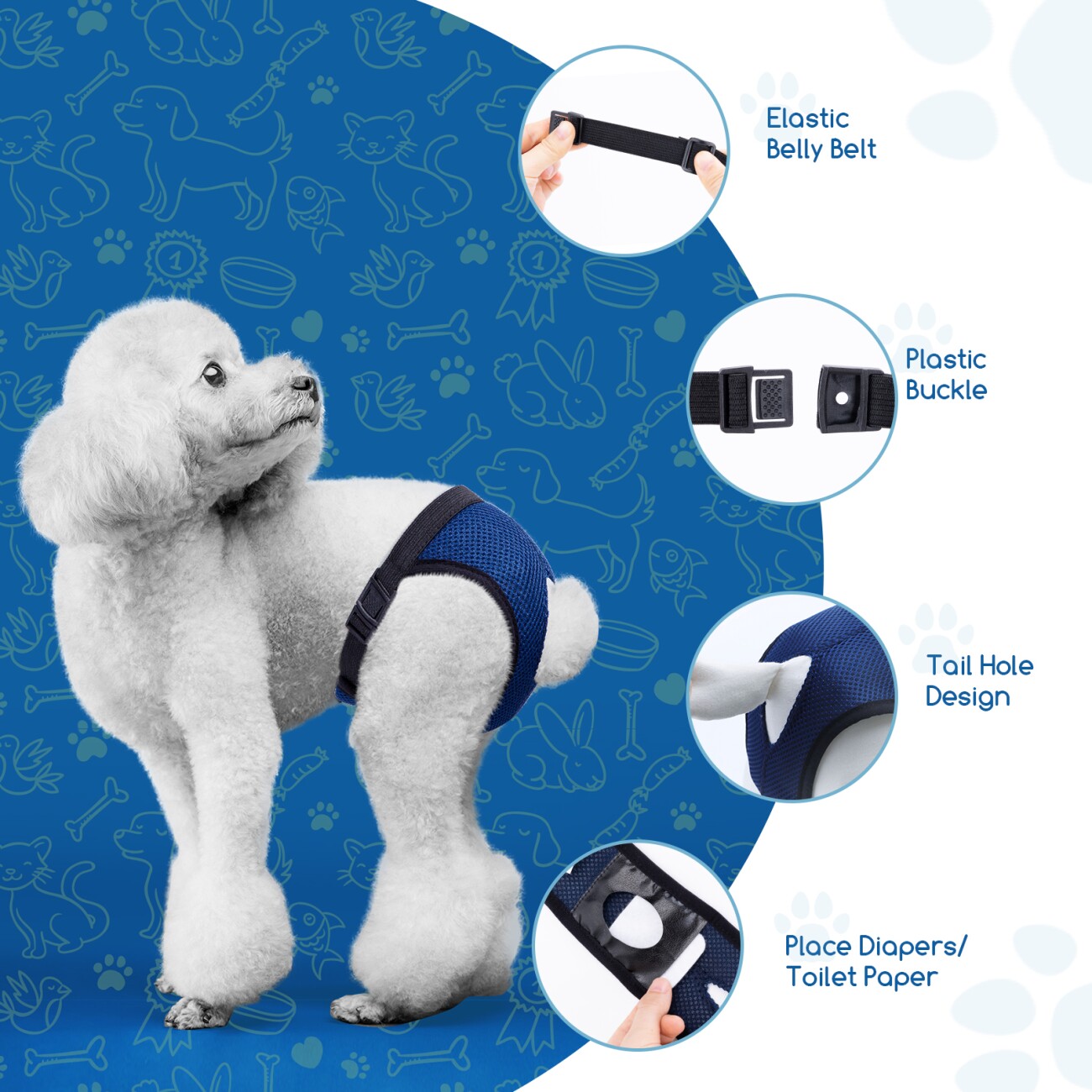 nobleza - Hygienehose für Hunde S