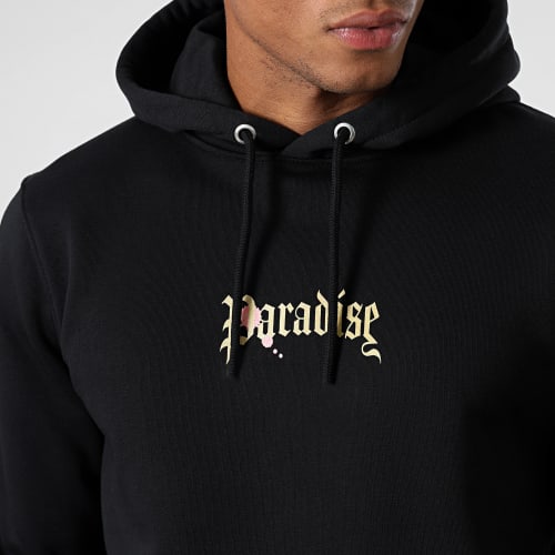 Sweat Capuche Paradise Roses Clothing Noir