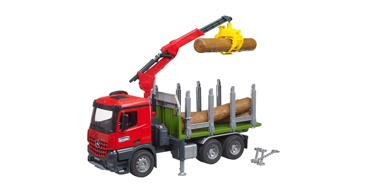 bruderMB Arocs houtvrachtwagen met laadkraan en grijper Modelvoertuig  (03669)