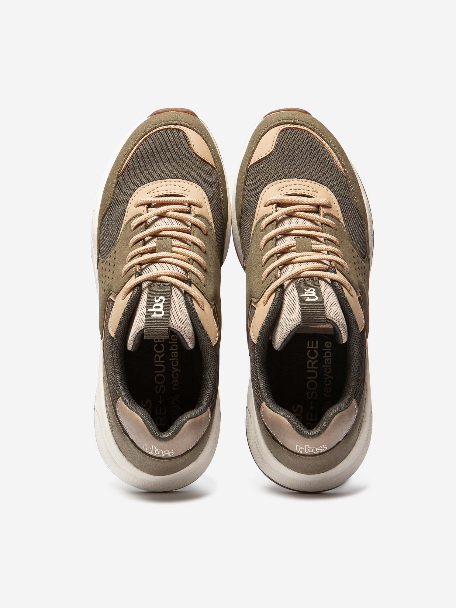 Baskets Femme Recyclable Kaki