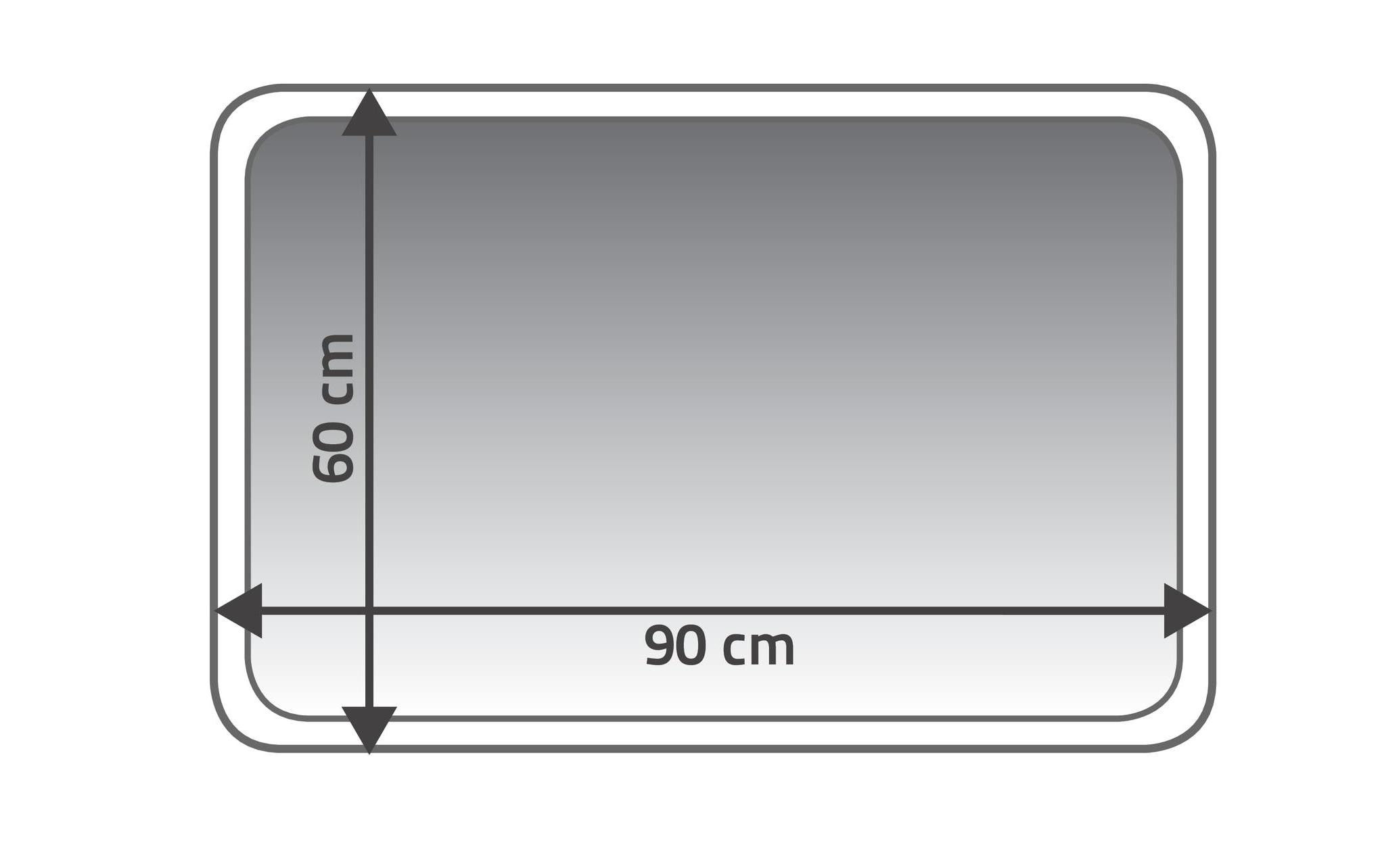 Badteppich Star 60 x 90 cm, Grau/WeissBadezimmerteppich
