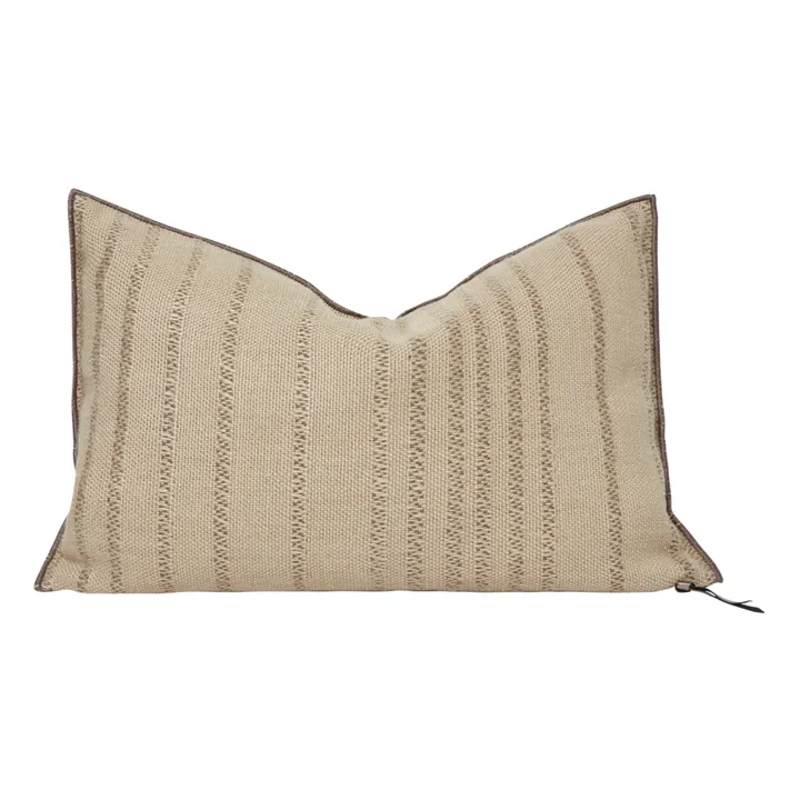 Maison de Vacances Coussin vice versa en toile de Myre brodée | Ecorce