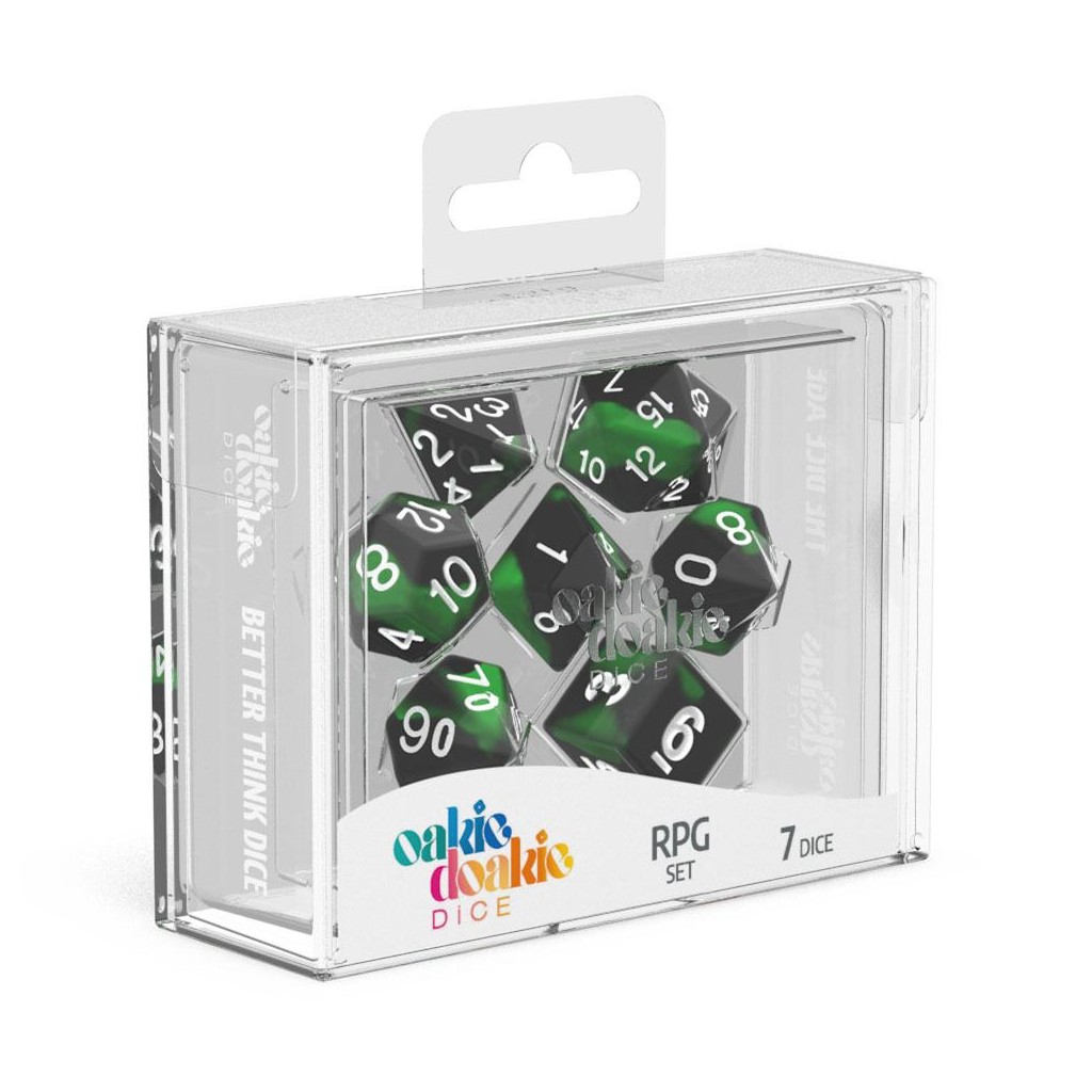 Oakie Doakie Dice dés RPG-Set Glow in the Dark - Biohazard (7)