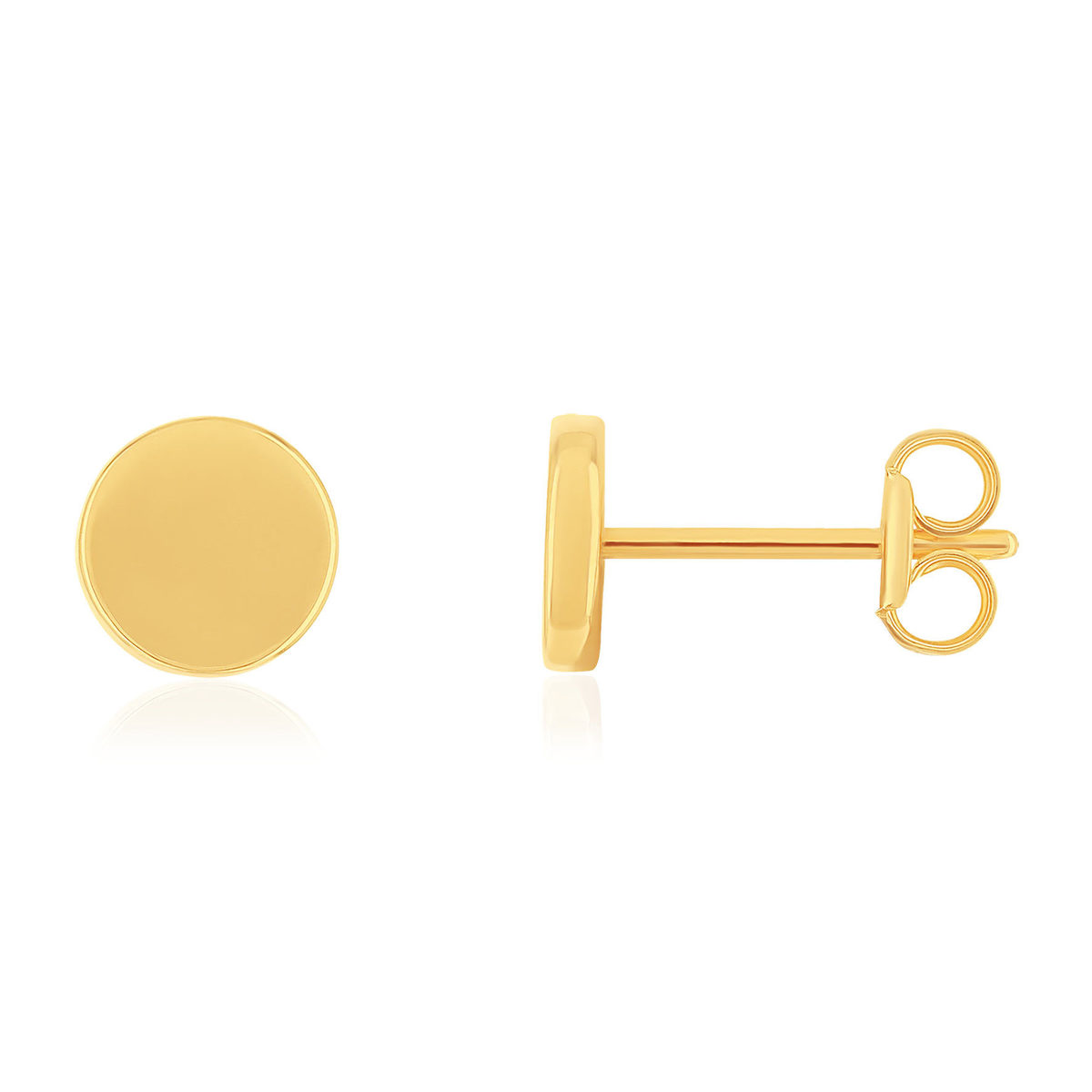 Boucles d'oreilles or 375 jaune rondes