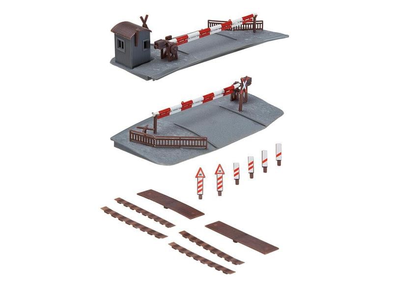 Faller Beschränkter Bahnübergang mit Wärterhäuschen H0 Bahnübergang für gerade oder gebogene Modellgleis