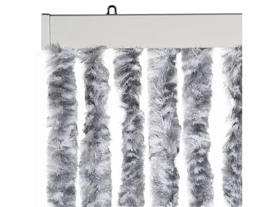 Moustiquaire Blanc et gris 100x220 cm Chenille