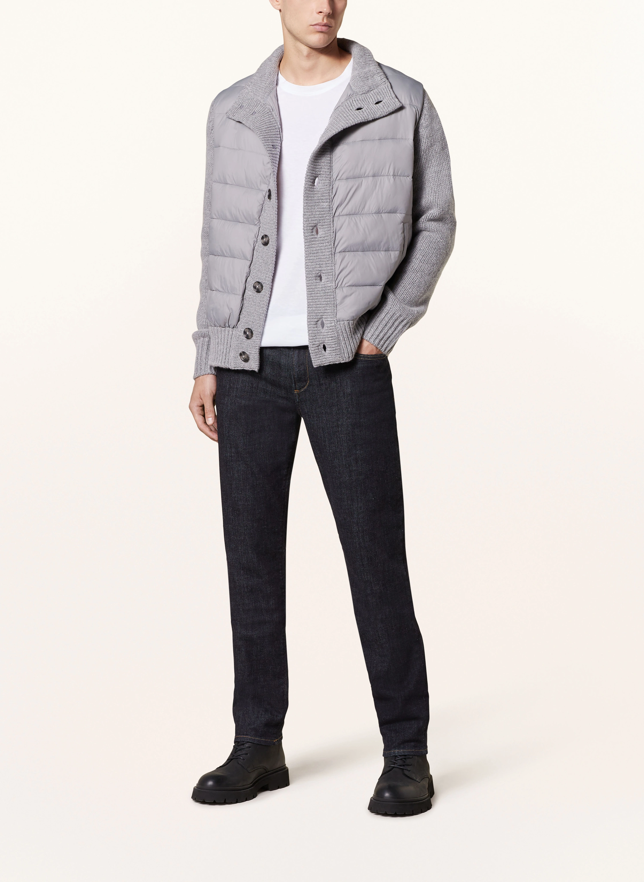 STROKESMAN'S Strickjacke im Materialmix