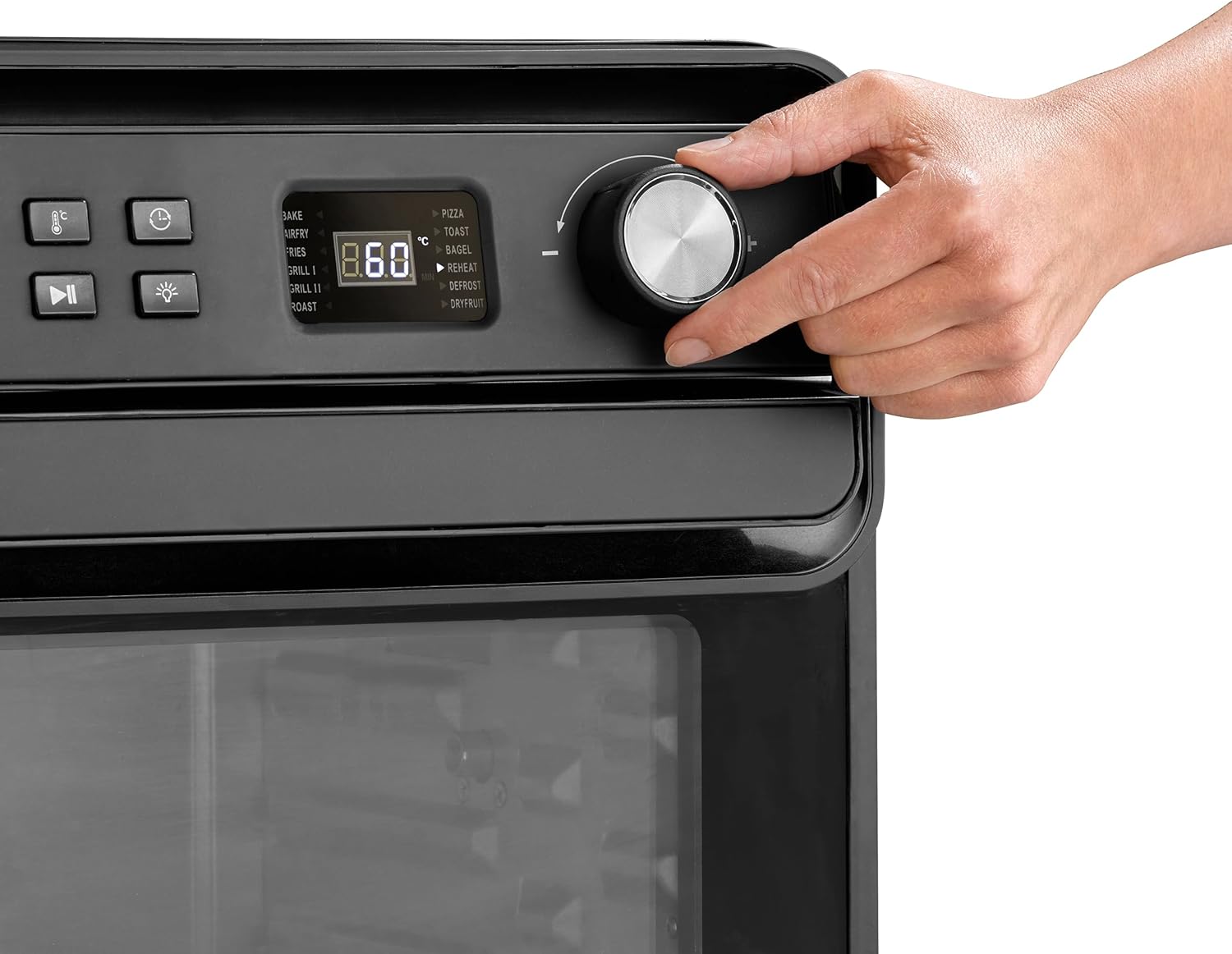 CASO AirFry Chef 1700 - Design Heissluftfritteuse, Testurteil: Sehr Gut, direkt startbereit ohne Aufheizen, 3 Einschubebenen, Temperaturbereich 40 °C bis 230 °C (5°C Schritten), Timer, 1700 Watt
