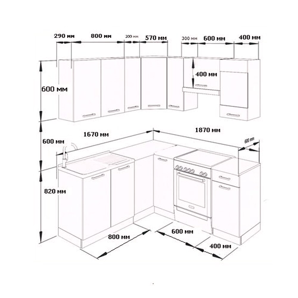 Vicco Küche Küchenzeile L-Form Küchenblock Einbauküche Komplettküche 167x187cm Anthrazit
