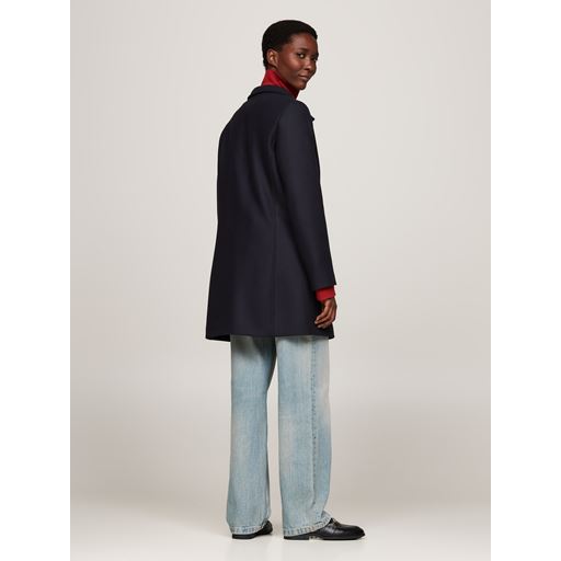 Tommy Hilfiger Wool Blend Slim Funnel Frakke, Desert Sky, 42