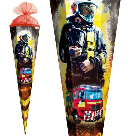 Roth Schultüte Feuerwehrmann, 85 cm, eckig