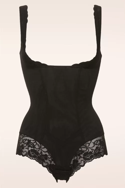 MAGIC Bodyfashion Supercontrol kanten body in zwart