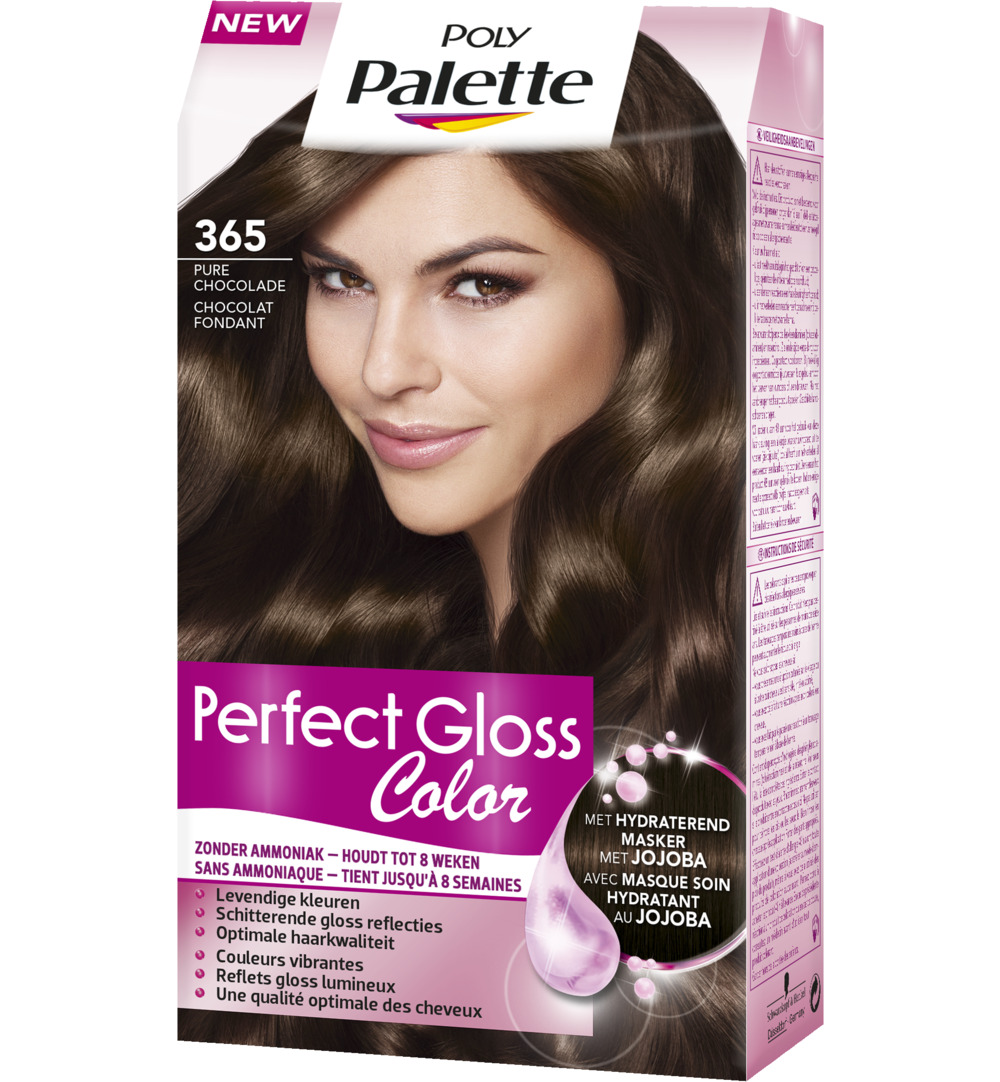 Poly Palette Perfect Gloss Haarverf – 365 Pure Chocolade (1 set)