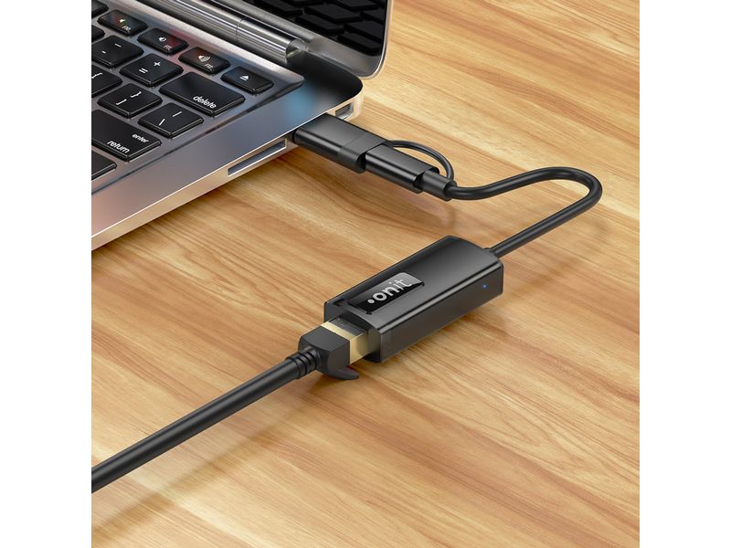 onit Netzwerk-Adapter Pro USB-C/A – RJ45 2.5G-LAN Kompakter Adapter für Mobilgeräte ohne RJ45-Anschluss