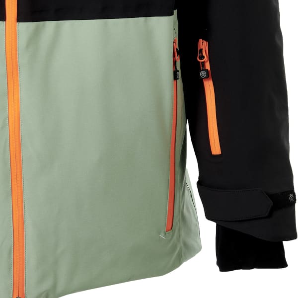 Veste de ski WATTS XREGULAR SAGE/FLUO ORANGE
