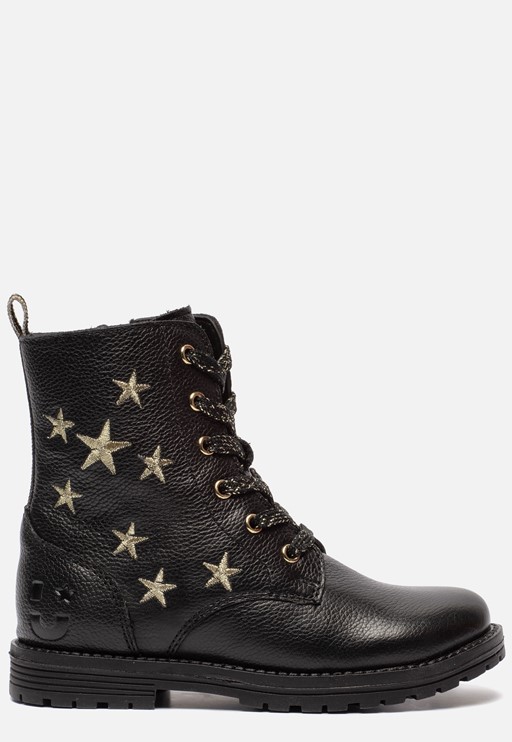 Muyters Veterboots zwart Leer 22610