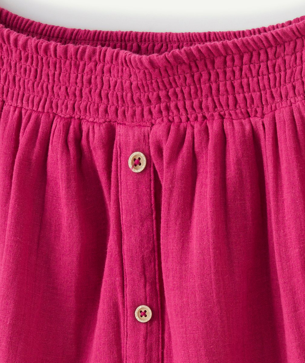 JUPE LONGUE À VOLANTS ROSE FUSHIA FILLE