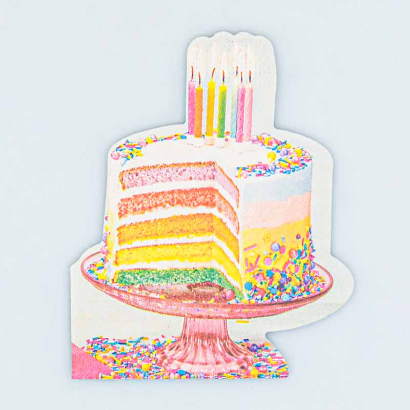 Lot de 12 serviettes 'Gâteau d'anniversaire'