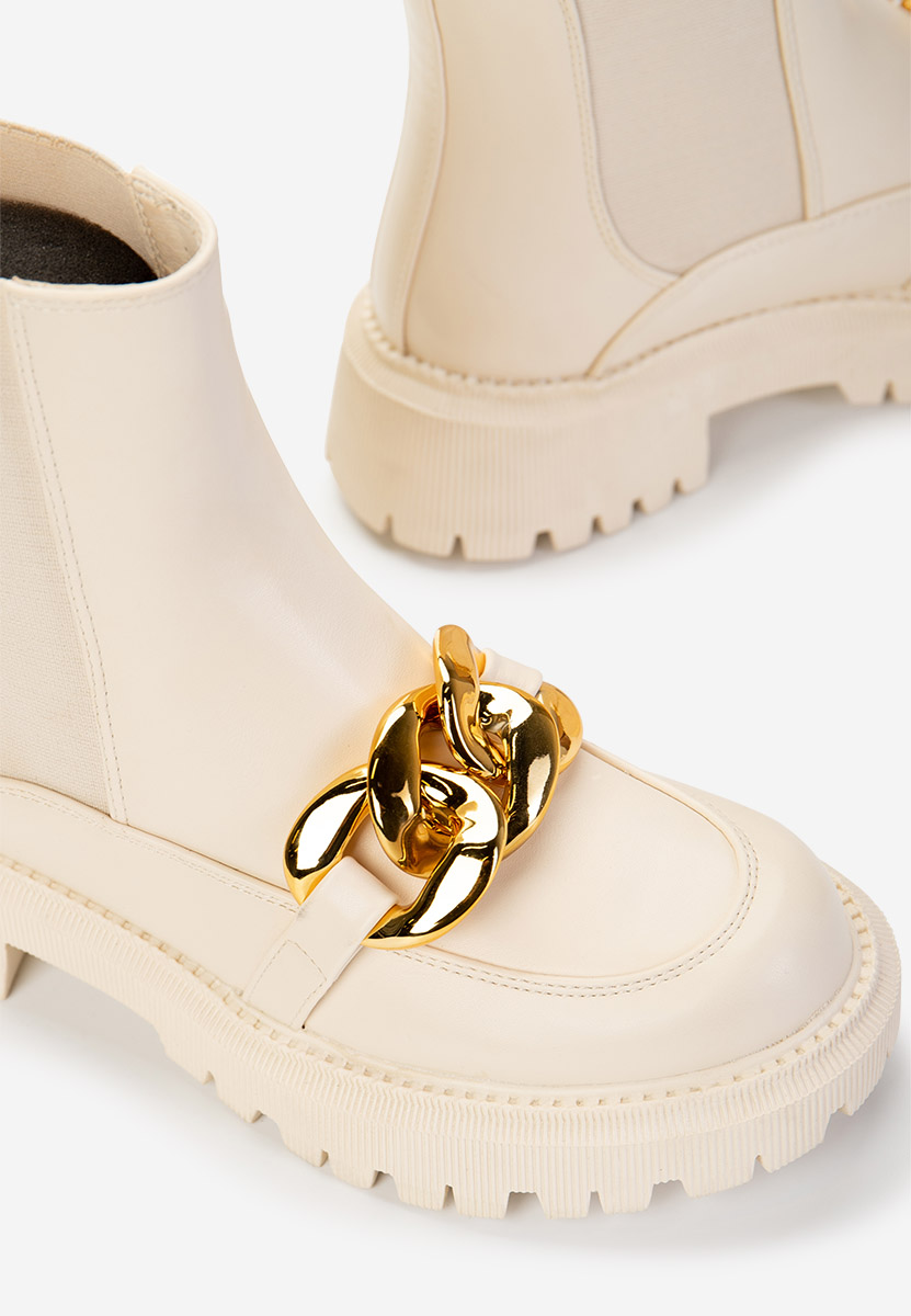 Bottines femme beige Agestra