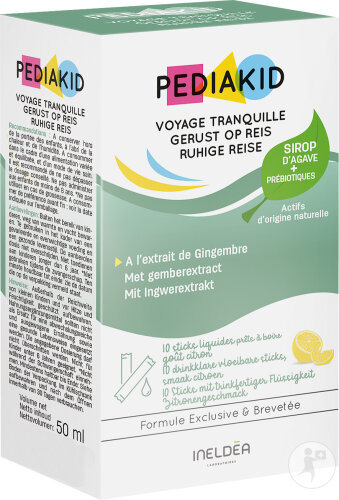 Pediakid Voyage Tranquille Complément Alimentaire Gout Citron 10 Sticks Liquides
