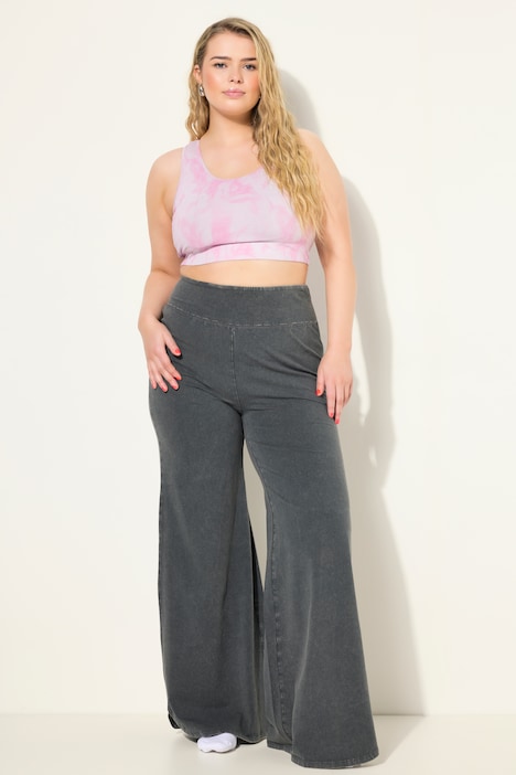 Yogahose, Flared Legs, breiter Elastikbund