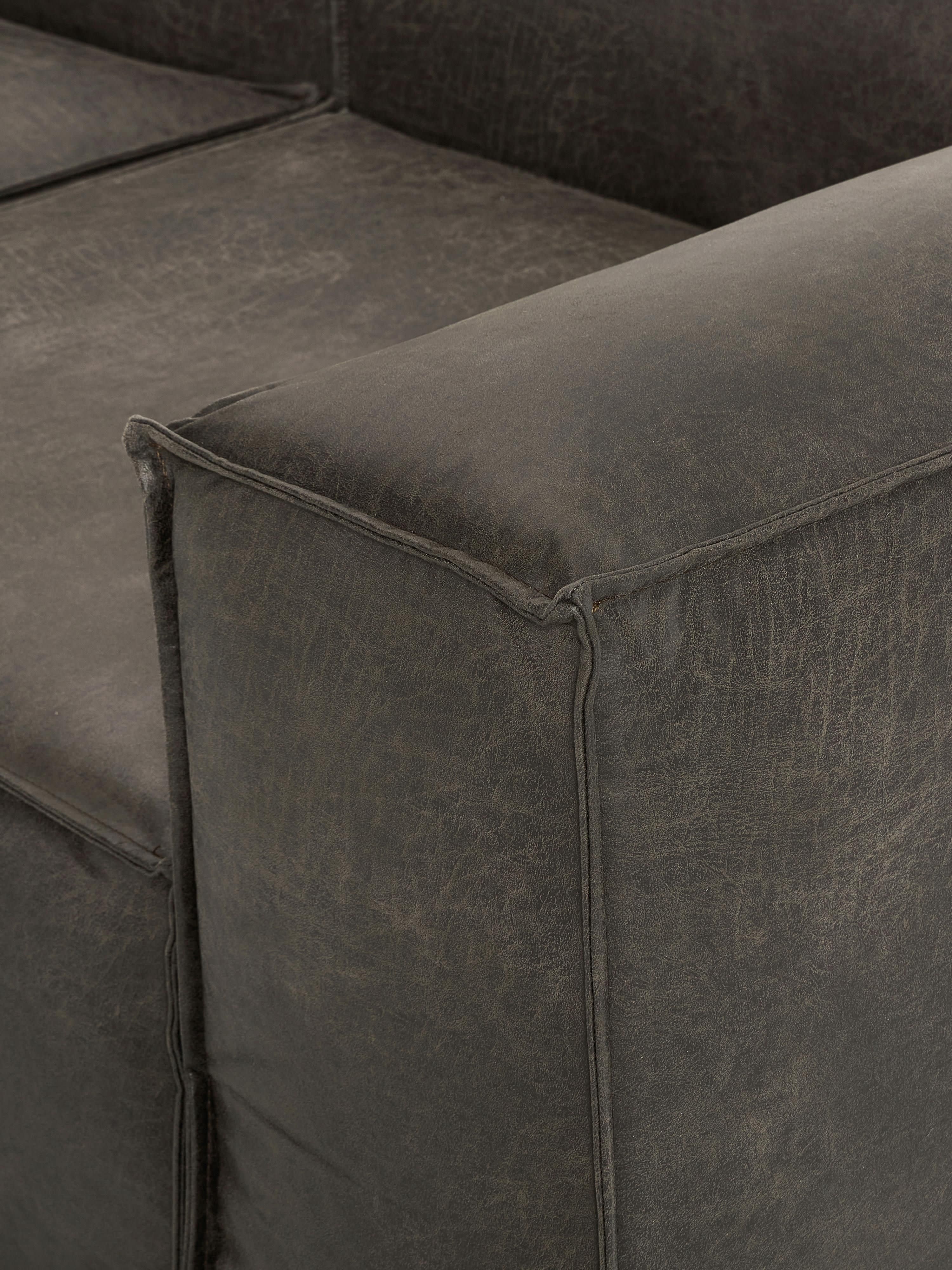 Modulaire chaise longue Lennon van gerecycled leer