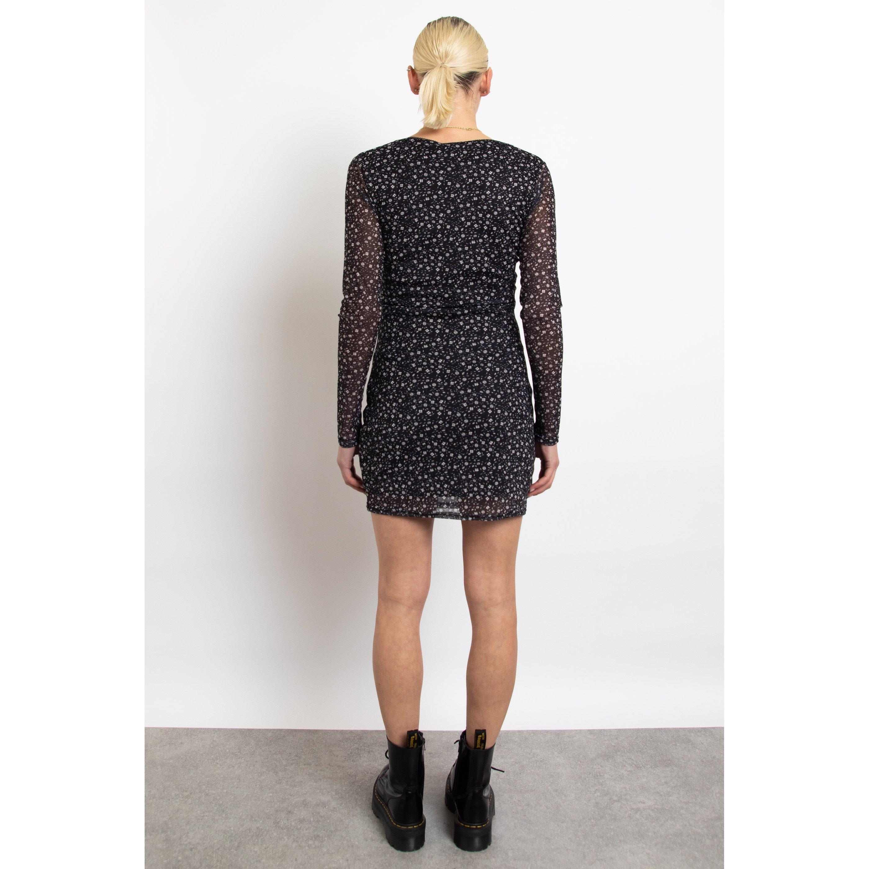 Daisy Street Mesh Long Sleeve Dress