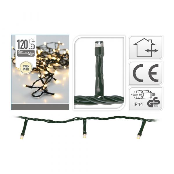 EDM Grinalda de Luzes 120Leds Branco Quente - 71190